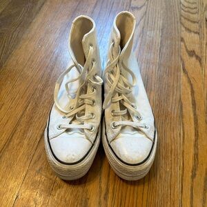 White platform converse